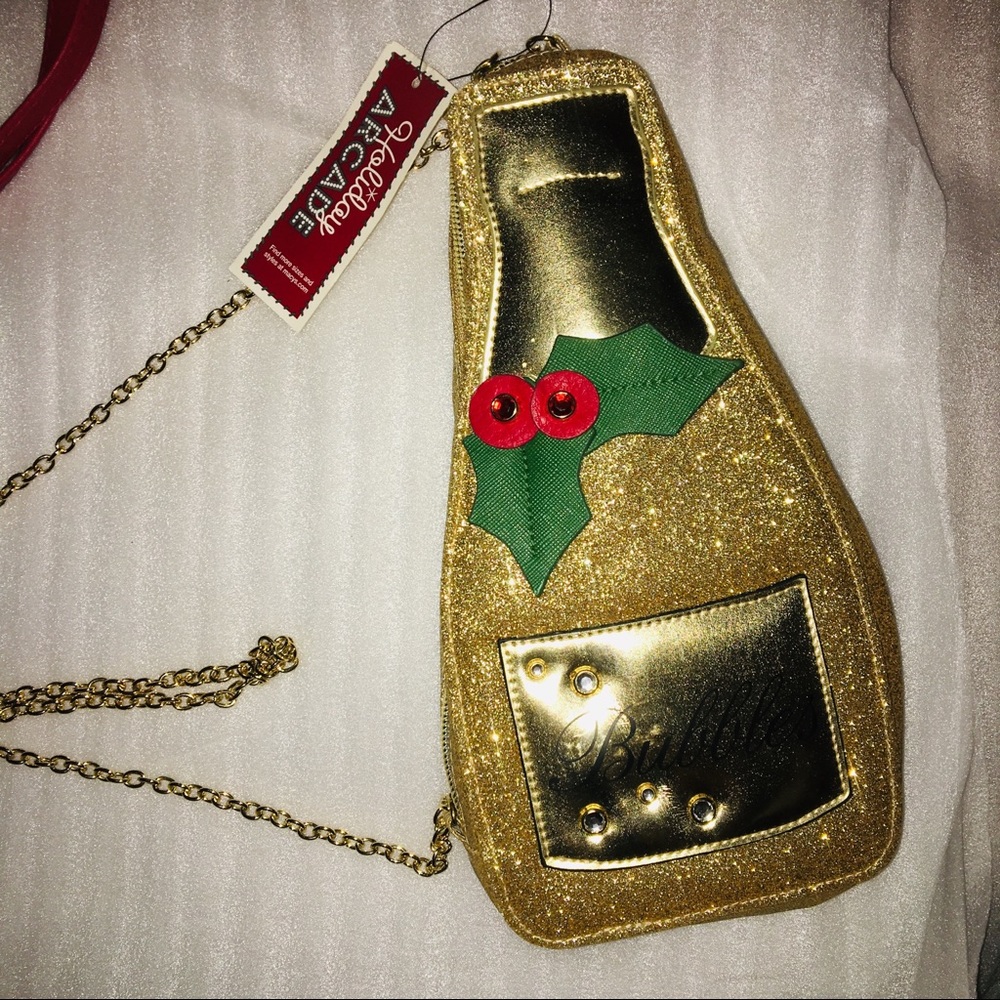 Champagne “bubbles” crossbody purse
